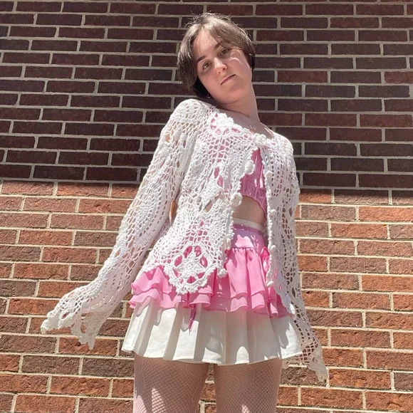 SOLD Crochet fairycore cardigan - Picture 12 of 15